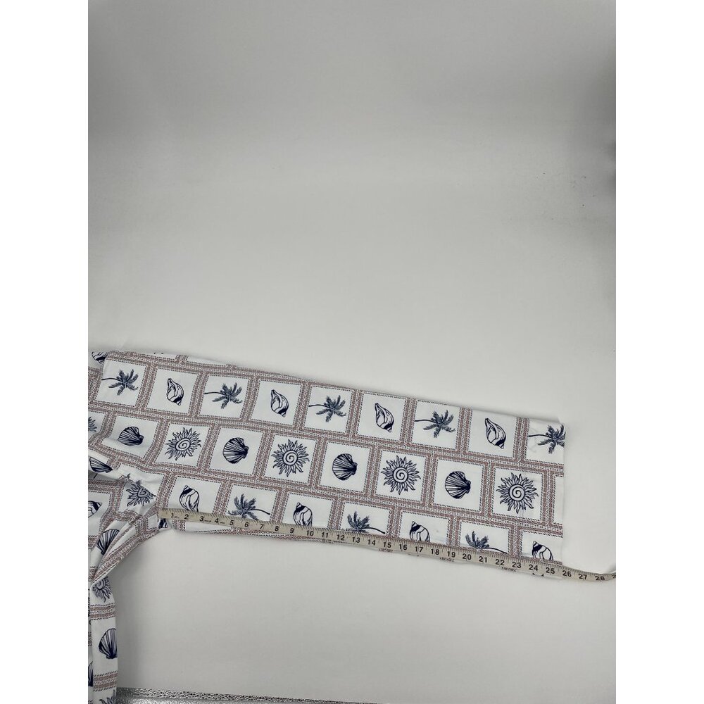 Retro Wide-Leg Womens Nautical Pants Coastal Beach White Sailor Chic Sea Ocean - Picture 8 of 8